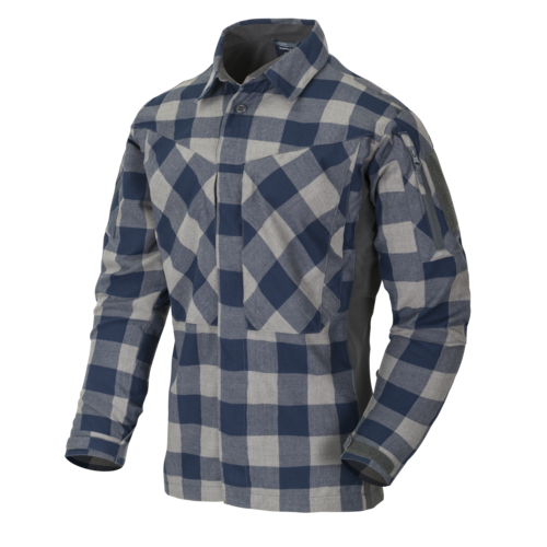 MBDU FLANNEL® ING - SLATE BLUE CHECKERED - HELIKON