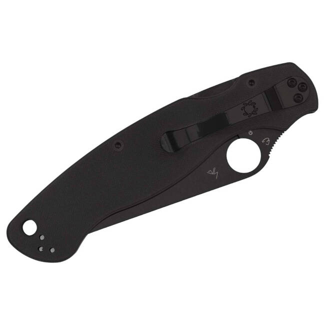 MILITARY 2 G10 BLACK BLADE PLAINEDGE - ZSEBKÉS - SPYDERCO