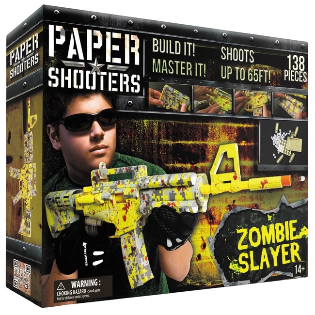 PAPÍR LŐSZERES PISZTOLY KÉSZLET - "ZOMBIE SLAYER" - Paper Shooters®