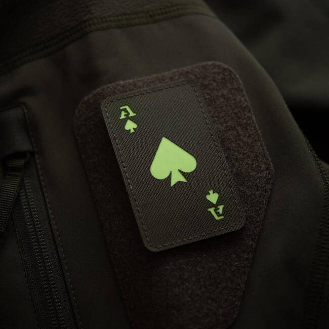 PIKK ÁSZ KÁRTYA JELVÉNY - LASER CUT - CORDURA - RANGER ZÖLD/FLUORESCENT - M-TAC