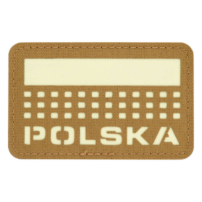 POLSKA JELVÉNY (zászlóval) - 50 x 80 mm - LASER CUT - COYOTE/GID - M-TAC