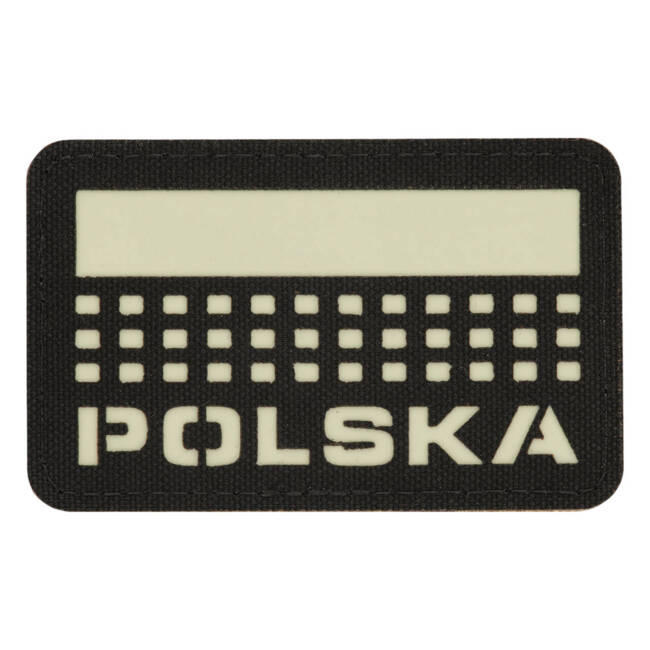 POLSKA JELVÉNY (zászlóval) - 50 x 80 mm - LASER CUT - FEKETE/GID - M-TAC