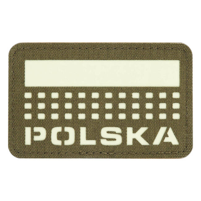 POLSKA JELVÉNY (zászlóval) - 50 x 80 mm - LASER CUT - RANGER ZÖLD/GID - M-TAC