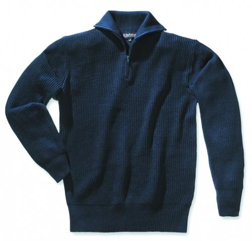 PULÓVER BLUE ACRYLIC NAVY SWEATER ZIPPER