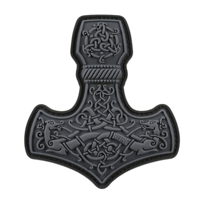 PVC JELVÉNY 3D MJÖLNIR - SZÜRKE - NAGY - M-TAC  