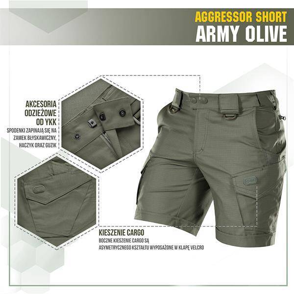 RÖVIDNADRÁG AGGRESSOR SHORT - ARMY OLIVE - M-TAC