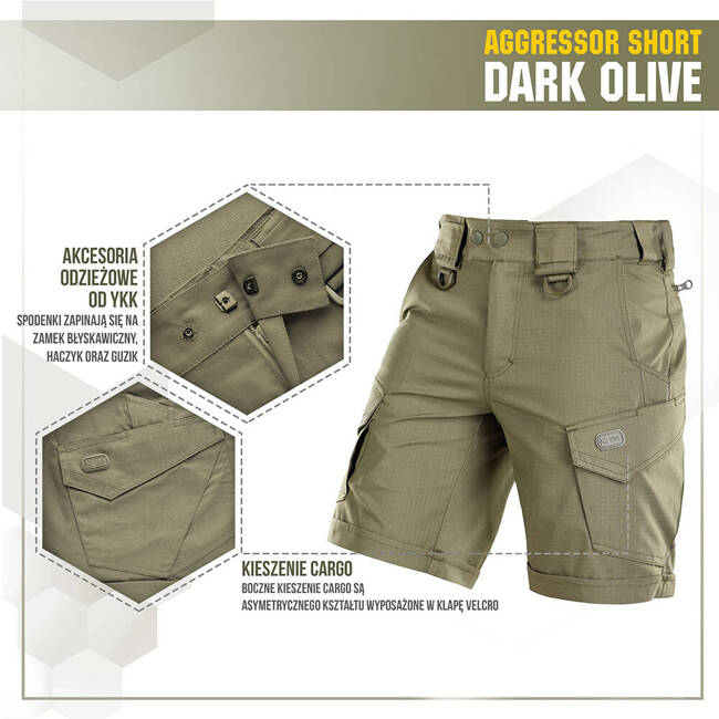 RÖVIDNADRÁG AGGRESSOR SHORT - DARK OLIVE - M-TAC