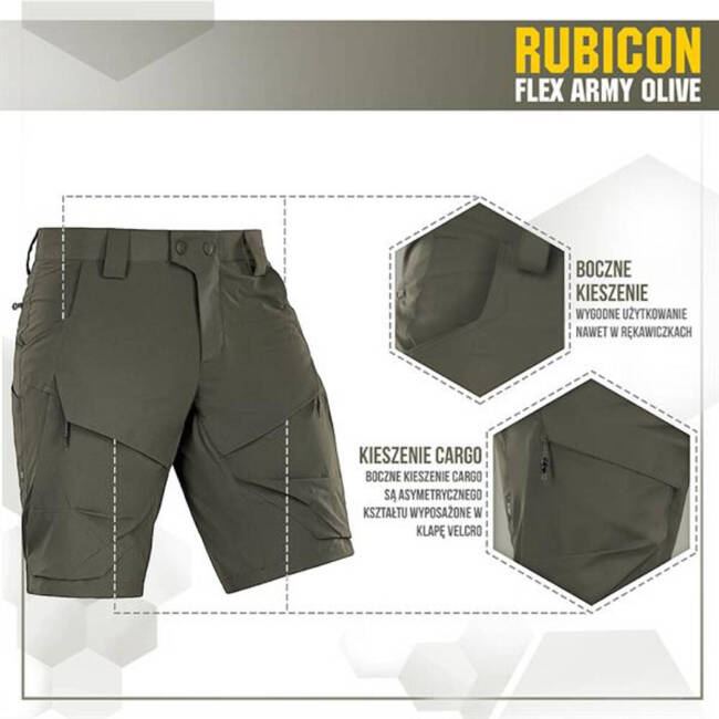 RÖVIDNADRÁG RUBICON FLEX - ARMY OLIVE - M-TAC