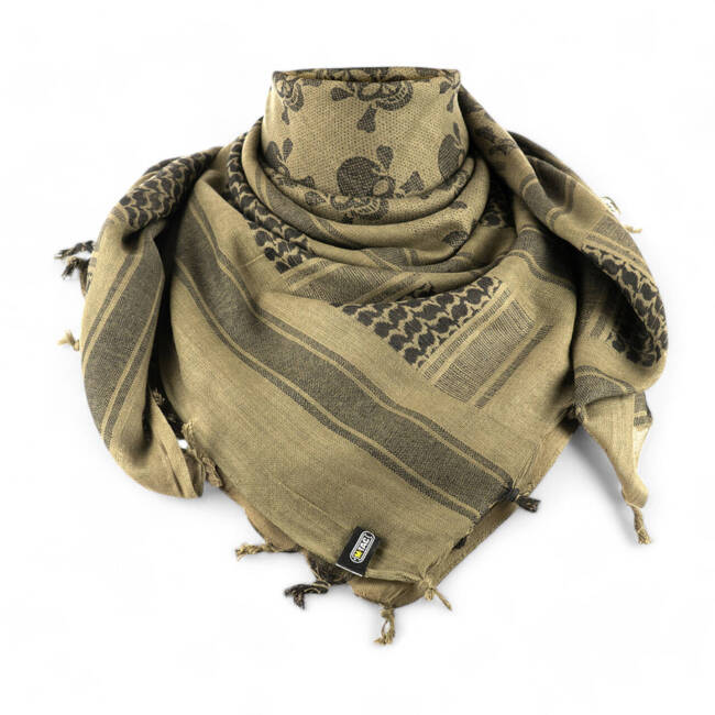 SHEMAGH SÁL - PIRATE SKULL - OLIVE/FEKETE - M-TAC