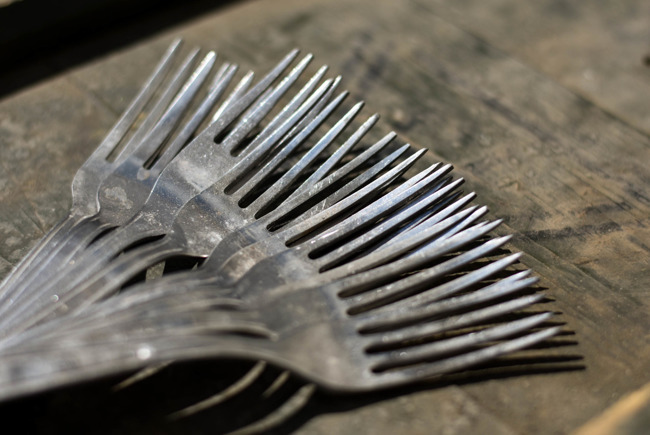 Stainless steel fork Romanian surplus