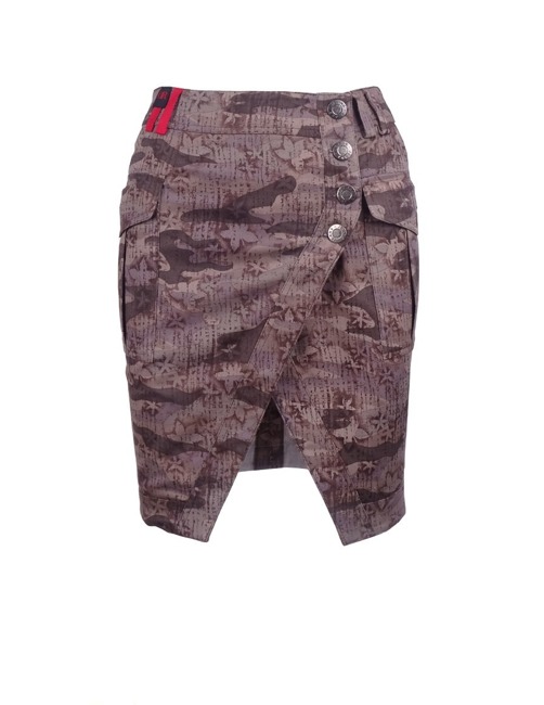 Szűk Camo Brown szoknya - Double Red