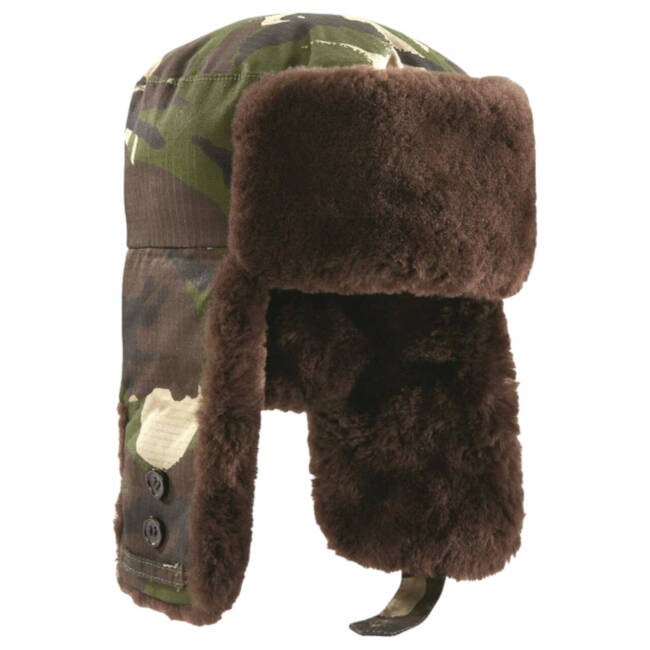 USHANKA KATONAI SAPKA - RIPSTOP DPM CAMO - KATONAI FELESLEG ROMÁN HADSEREG - ÚJ