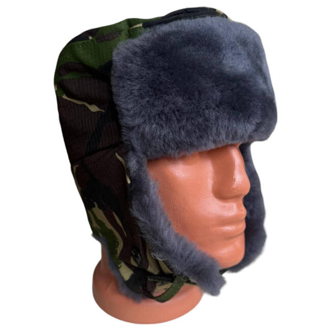 USHANKA KATONAI SAPKA - RIPSTOP DPM CAMO - KATONAI FELESLEG ROMÁN HADSEREG - ÚJ