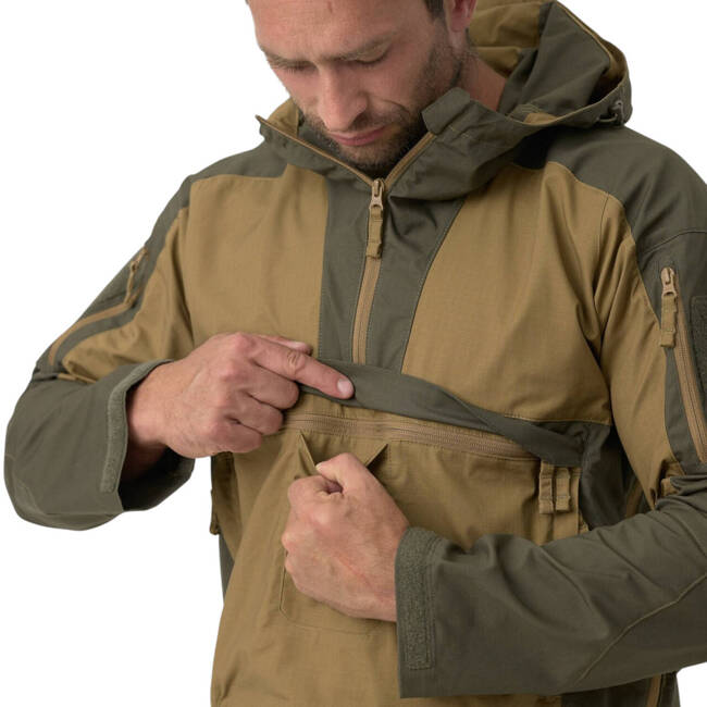 Unisex Tracer Anorak kabát - Polipamut  Stretch Ripstop - Coyote - Helikon Tex