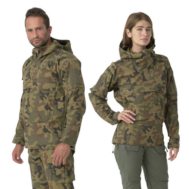 Unisex Tracer Anorak kabát - Polipamut  Stretch Ripstop - PL Woodland Camo - Helikon Tex