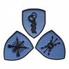 EMBLEMA SEMN DE ARMA MANECA SCUT - AUTO - BRODATA PE SUPORT COMBAT ALBASTRU FORTE AERIENE CU FIR NEGRU