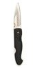 KÉS BLACK ONE-HAND OPENER KNIFE ´WOLF´ 3 1/2´´ HALF SERRATED BLADE